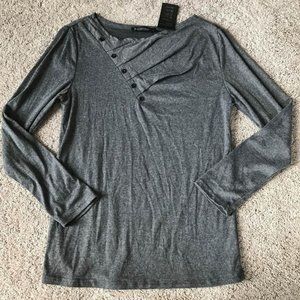 Modchok women’s small long sleeve gray sweater NWT